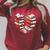 Book Lover Heart Shape Reading Librarian Valentine Men Women Raglan Sleeve Sweatshirt Heather Dust