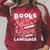 Book Lovers Valentines Day Books Are My Love Language Raglan Sleeve Sweatshirt Heather Dust