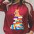 Book Reading Kangaroo Tea Coffee Kawaii Bookworm Raglan Sleeve Sweatshirt Heather Dust