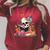 Book Reading Skull Skeleton Flowers Floral Bookish Butterfly Raglan Sleeve Sweatshirt Heather Dust
