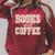 Books & Coffee Floral Raglan Sleeve Sweatshirt Heather Dust