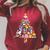 Books Christmas Tree Reading Club Librarian Library Xmas Raglan Sleeve Sweatshirt Heather Dust