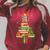 Books Christmas Tree Xmas Librarian Book Lovers Pajama Raglan Sleeve Sweatshirt Heather Dust