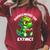 Books Never Go Extinct Reading Dinosaur Bookish Nerdy Raglan Sleeve Sweatshirt Heather Dust