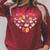 Books Heart Love Reading Teacher Librarian Bookworm Women Raglan Sleeve Sweatshirt Heather Dust