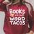 BOOKS ARE JUST WORD TACOS Raglan Sleeve Sweatshirt Heather Dust BOOKS ARE JUST WORD TACOS Raglan Sleeve Sweatshirt Heather Dust