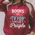 Books Are TV Smart People Birthday Christmas Readers Raglan Sleeve Sweatshirt Heather Dust