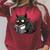 Cat Reading a Book Nerd Kitty Bookworm Raglan Sleeve Sweatshirt Heather Dust