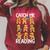 Catch Me Reading Christmas Gingerbread Man Teacher Book Raglan Sleeve Sweatshirt Heather Dust