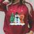 Christmas Tree Snowman Reindeer Book Stack Tee Librarian Raglan Sleeve Sweatshirt Heather Dust