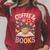 Coffee & Books Lover Wildflowers Boho Aesthetic Premium Tri-Blend Raglan Sleeve Sweatshirt Heather Dust