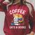 Coffee Cats And Books Cute Kitten Reading Raglan Sleeve Sweatshirt Heather Dust