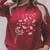 Cute Dandelion Books And School Tools Flower Raglan Sleeve Sweatshirt Heather Dust
