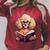 Cute Dog Poodle Reading Book Raglan Sleeve Sweatshirt Heather Dust