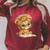 Cute Lion Cub Reading Book With Headwrap Raglan Sleeve Sweatshirt Heather Dust