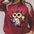 Cute Wizard Owl Reading Book Magic Candle Raglan Sleeve Sweatshirt Heather Dust