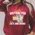 Easily Distracted By Cats And Books Bookworm Pet Lover Raglan Sleeve Sweatshirt Heather Dust