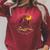 Easily Distracted By Dragons And Books Nerd Red Dragon Raglan Sleeve Sweatshirt Heather Dust