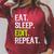 Eat Sleep Edit Repeat Editor Editing Video Film Book Raglan Sleeve Sweatshirt Heather Dust