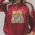 Floral Sloth Sleeping On Books Raglan Sleeve Sweatshirt Heather Dust