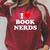I Heart Book Nerds Book Readers Cute Raglan Sleeve Sweatshirt Heather Dust