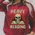 Heavy Reading Book Lover Skeleton Ironic Graphic Raglan Sleeve Sweatshirt Heather Dust