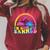 I'm With The Banned Books Retro Tie Dye Wildflowers Raglan Sleeve Sweatshirt Heather Dust