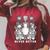 Messy Bun Skeleton Reading Book Coffee Never Better Raglan Sleeve Sweatshirt Heather Dust
