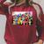 Mr Men Little Miss Retro Colourful Comic Book Scene Raglan Sleeve Sweatshirt Heather Dust