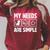 My Needs Are Simple Cat Reading Books Tea Raglan Sleeve Sweatshirt Heather Dust