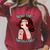 Nerdy Dirty Inked & Curvy Book Lover Tattoo Pop Art Girl Raglan Sleeve Sweatshirt Heather Dust
