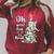 Oh What Fun It Is To Read Librarian Christmas Book Lover Raglan Sleeve Sweatshirt Heather Dust