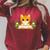 Orange Cat Reading Book Flowers Raglan Sleeve Sweatshirt Heather Dust