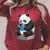 Panda With Glasses Reading Book Librarian Panda Raglan Sleeve Sweatshirt Heather Dust Panda With Glasses Reading Book Librarian Panda Raglan Sleeve Sweatshirt Heather Dust
