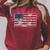 Patriotic Book Flag Reading American Flag Books Teacher Raglan Sleeve Sweatshirt Heather Dust