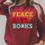 Peace Love Books s For Book Lovers Raglan Sleeve Sweatshirt Heather Dust
