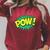 POW Vintage Superhero Comic Book Sound Effect Tshirt Raglan Sleeve Sweatshirt Heather Dust