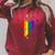 Rainbow Book With Stars And Moon Phases Gay Pride LGBT Raglan Sleeve Sweatshirt Heather Dust
