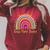 Read More Books English Teacher Rainbow Raglan Sleeve Sweatshirt Heather Dust