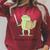 We Read At Dawn Bookish Frog Reading Raglan Sleeve Sweatshirt Heather Dust