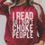 I Read So I Don't Choke People Readers Book Gag Raglan Sleeve Sweatshirt Heather Dust