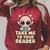 Take Me To Your Reader Cute Kawaii Alien Book Lover Pun Raglan Sleeve Sweatshirt Heather Dust