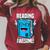 Reading Is Awesome Book Nerd Librarian Raglan Sleeve Sweatshirt Heather Dust