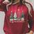 Seasons Readings Christmas Tree Book Lover Raglan Sleeve Sweatshirt Heather Dust