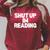 Shut Up I'm Reading Book Club Raglan Sleeve Sweatshirt Heather Dust