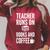 Teacher Runs On Books And Coffee Teachers Raglan Sleeve Sweatshirt Heather Dust