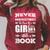 Never Underestimate A Girl With A Book Feminist Reader Raglan Sleeve Sweatshirt Heather Dust