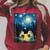 Van Gogh Starry Night Ghost Book Reading Camping Halloween Raglan Sleeve Sweatshirt Heather Dust
