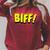 Vintage Comic Book Style Sound Effect Biff Raglan Sleeve Sweatshirt Heather Dust
