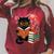 Vintage Japanese Cat Book Lovers Librarian Dad Teacher Raglan Sleeve Sweatshirt Heather Dust